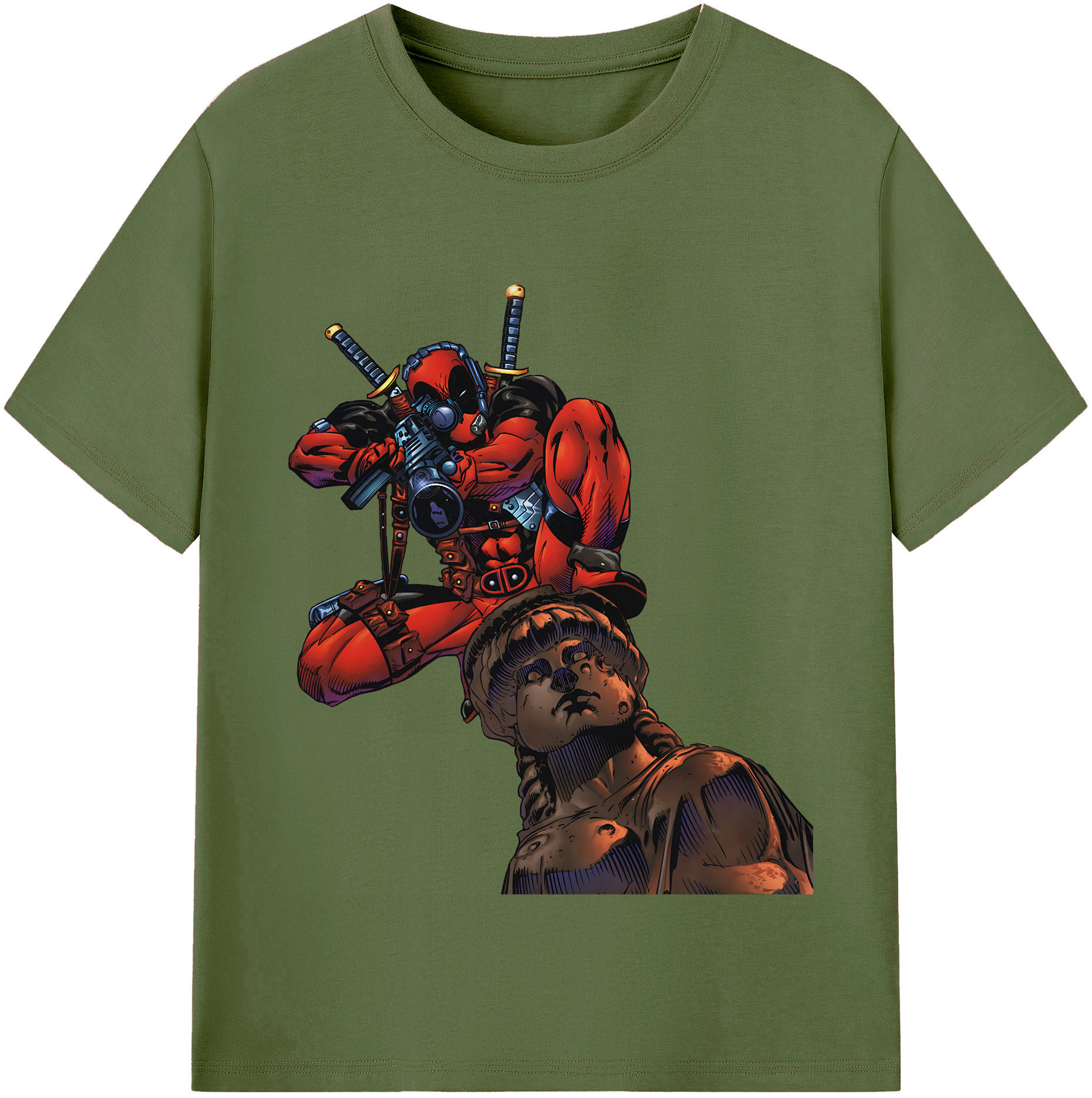 （画像用） Deadpool デッドプール 綿100％半袖Tシャツ（フロントプリント）